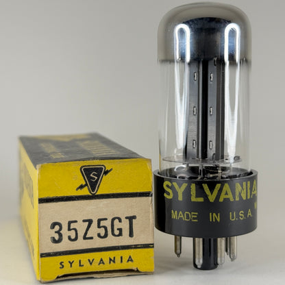 (1) Tested 1959 Sylvania 35Z5GT Tube with Box Code FF MKT Half Wave Rectifier