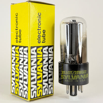 (1) Tested Sylvania 25L6GT 25W6GT Tube with Box Code BR DGA 25L6GT Power Tube