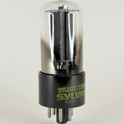 (1) Tested Sylvania 25L6GT 25W6GT Tube with Box Code BR DGA 25L6GT Power Tube
