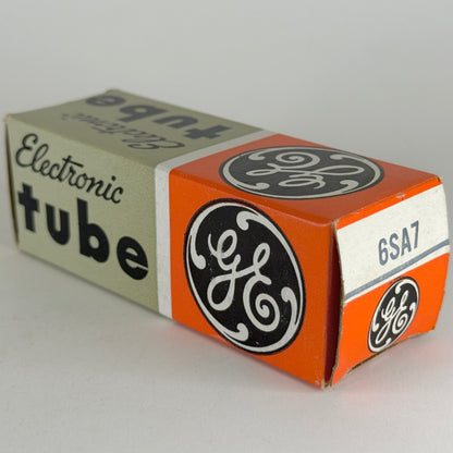 (1) Tested Strong GE 6SA7 Tube with Box Code 62-09 General Electric Red Letters
