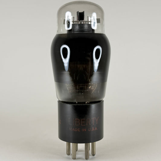 (1) Tested Liberty USA 2A5 Tube Black Glass Foil Getter Code 22 Pentode Tube