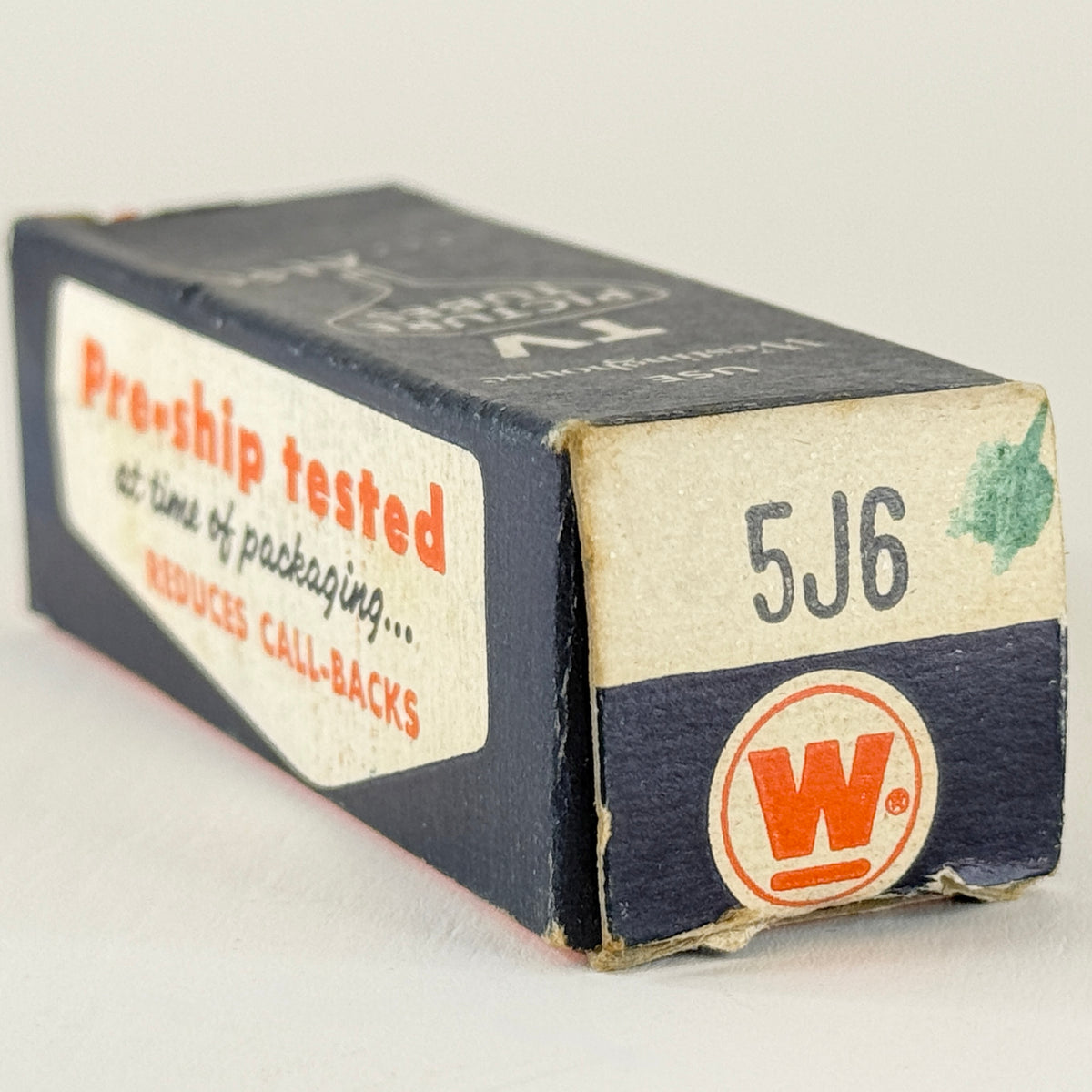 (1) Tested Balanced Westinghouse 5J6 Tube with Box Code 3R26 Twin Triode Tube