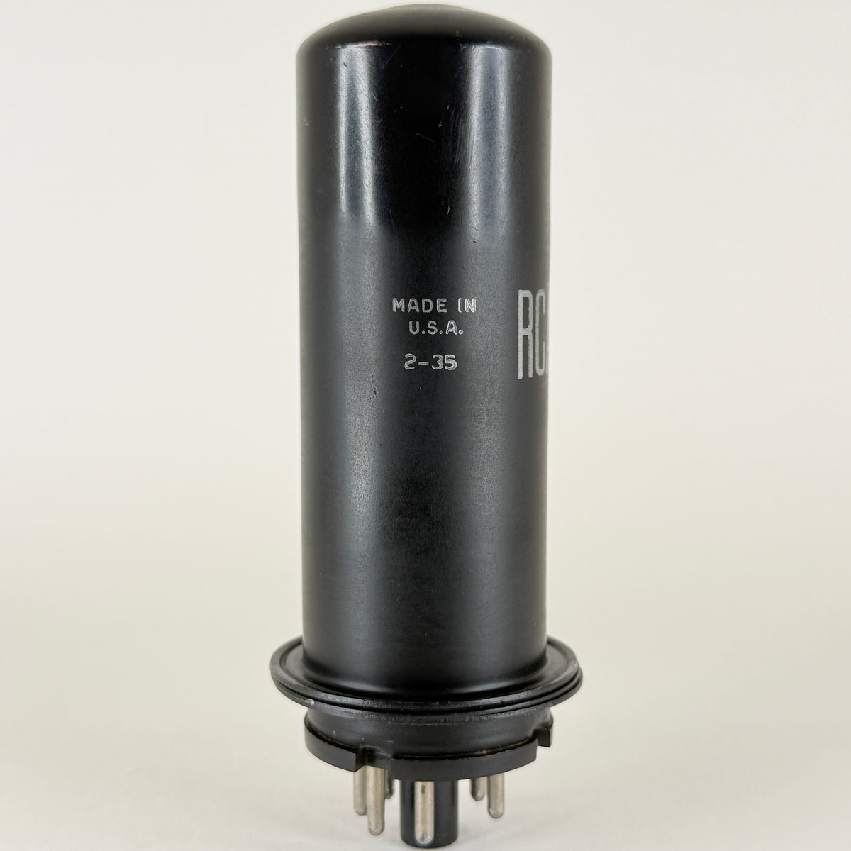 (1) Tested RCA 6L6 Tube Date Code 2-35 6L6 Beam Power Black Metal Tube
