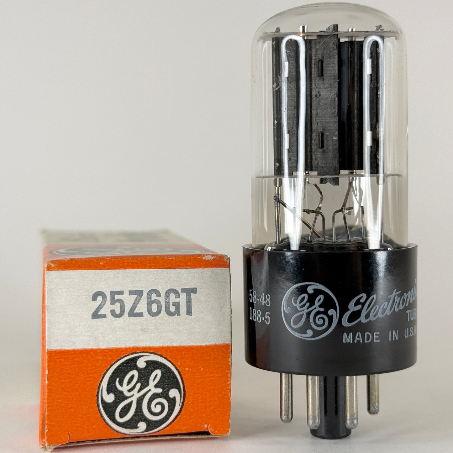 (1) Tested Balanced GE 25Z6GT Tube with Box Code 58-48 General Electric 25Z6 GT