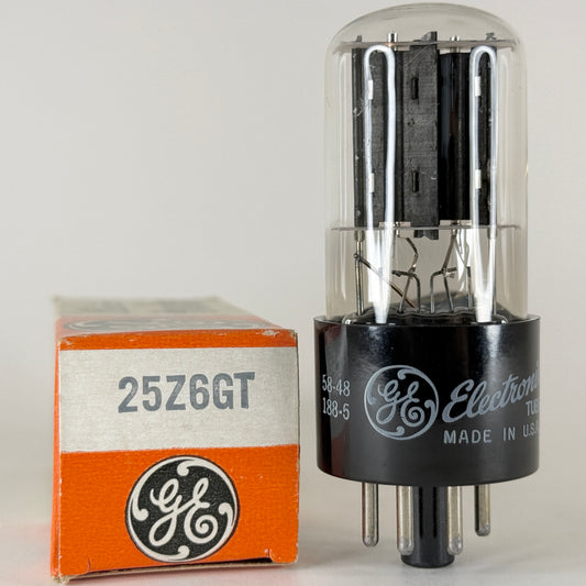 (1) Tested Balanced GE 25Z6GT Tube with Box Code 58-48 General Electric 25Z6 GT