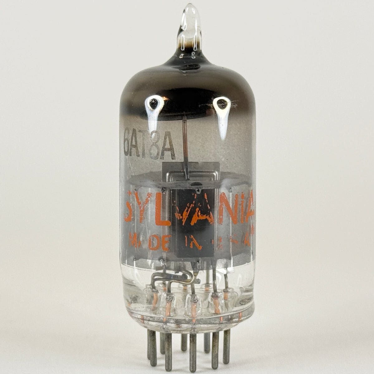 (1) Tested Sylvania 6AT8A Tube Red Letters Code HG ECB Triode Pentode Converter