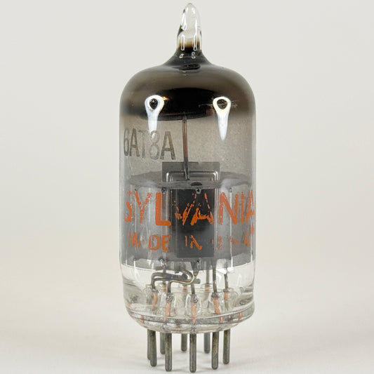 (1) Tested Sylvania 6AT8A Tube Red Letters Code HG ECB Triode Pentode Converter