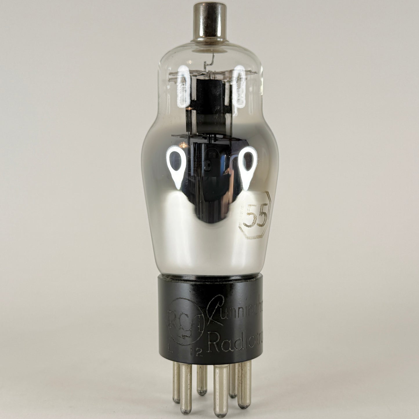 (1) Tested RCA Radiotron Cunningham Type 55 Tube Code L12 Engraved Base