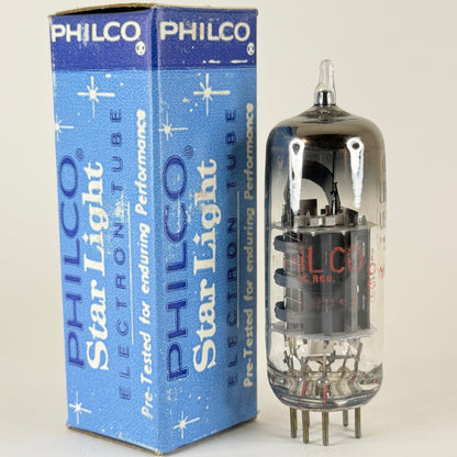 (1) Tested Philco 6JE8 Tube with Box High Mu Triode Sharp Cutoff Pentode Tube