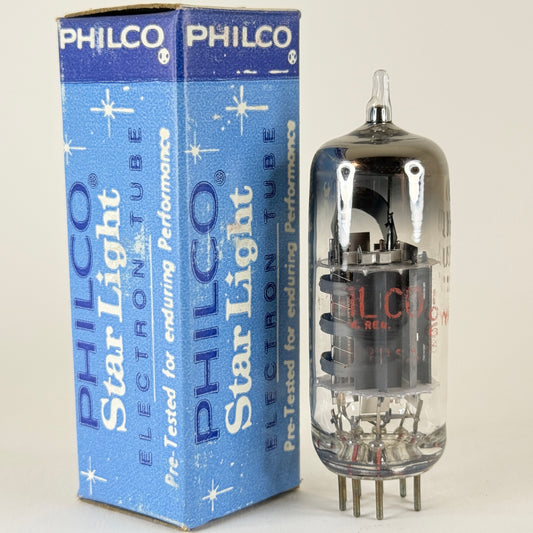 (1) Tested Philco 6JE8 Tube with Box High Mu Triode Sharp Cutoff Pentode Tube