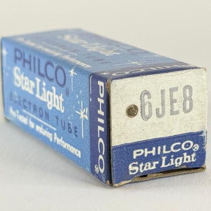 (1) Tested Philco 6JE8 Tube with Box High Mu Triode Sharp Cutoff Pentode Tube