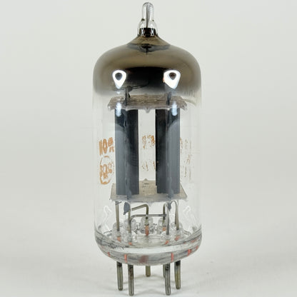 (1) Tested Balanced RCA 12AX7 Tube Gray Plates Tilted Square Getter Triode (b)