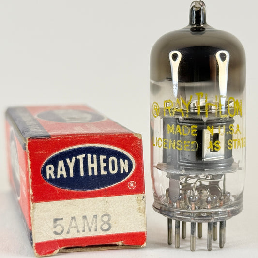 (1) Tested Raytheon 5AM8 Tube with Box Code A04 5AM8 Pentode Vacuum Tube