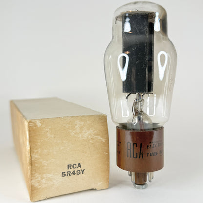 (1) Tested Very Rare Top Side Getter RCA 5R4GY Tube with Pac Man Mica Code 1-43 (a)