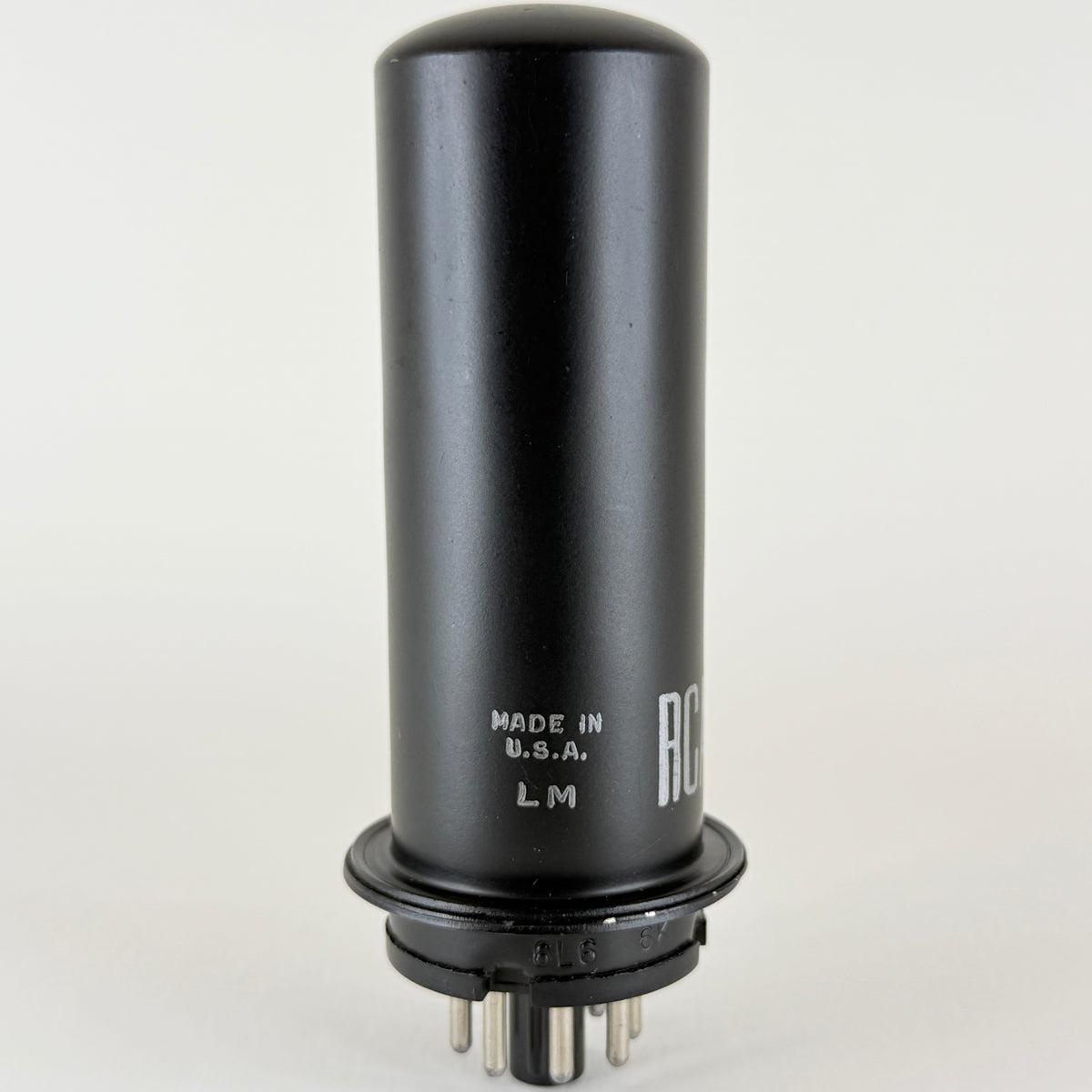 (1) Tested Strong RCA 6L6 Tube Code LM 6L6 Beam Power Black Metal Vacuum Tube