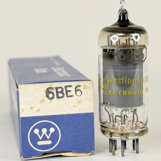 (1) Tested Westinghouse 6BE6 Tube with Box Made in Japan Date Code 6E Pentagrid
