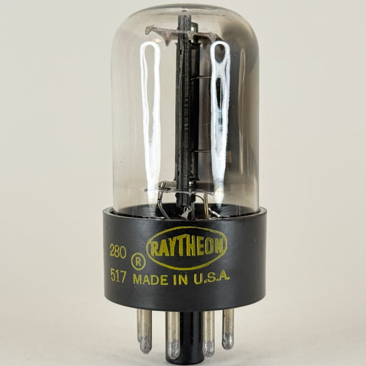 (1) Tested Raytheon 25AX4GT Tube Date Code 517 Half Wave Rectifier Vacuum Tube
