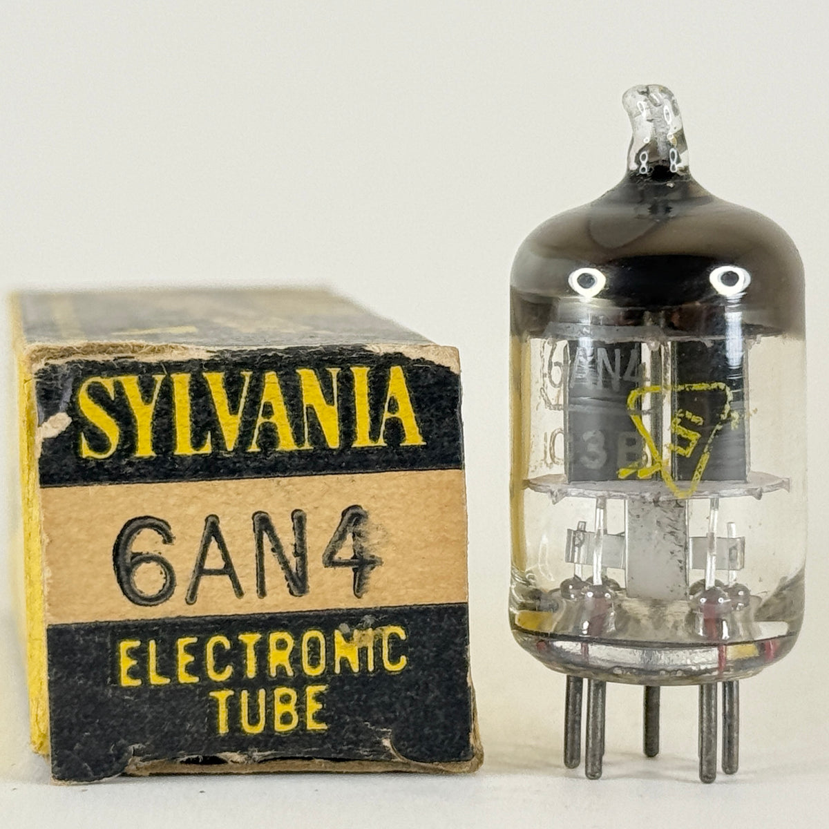 (1) Tested Sylvania 6AN4 Tube with Box Code C3B High Mu Triode Vacuum Tube