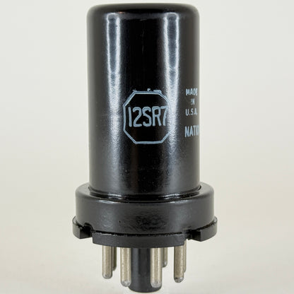(1) Tested National Union 12SR7 Tube Code MR1U Twin Diode Medium Mu Triode Tube