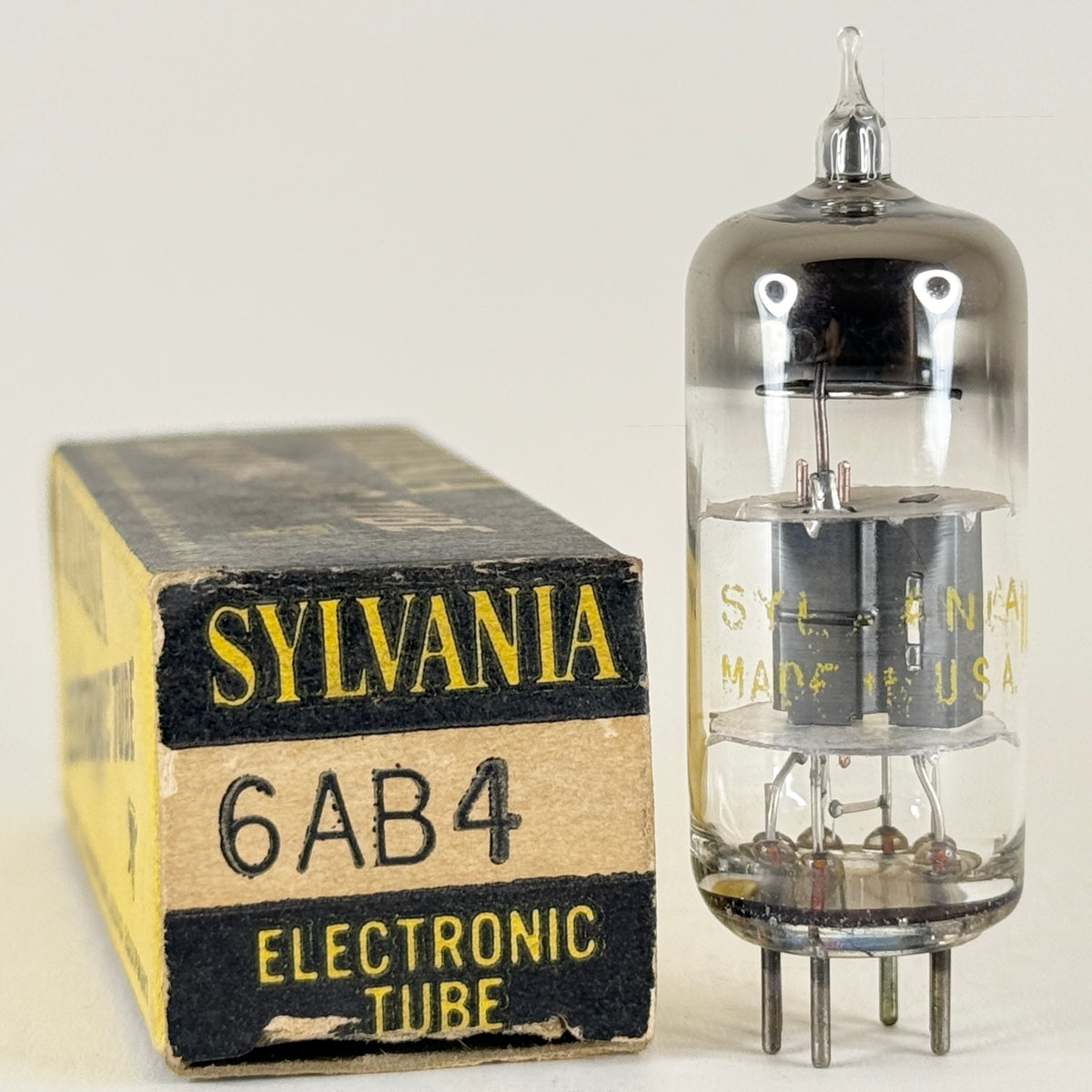 (1) Tested Sylvania 6AB4 Tube with Box Code DA High Mu Triode Vacuum Tube