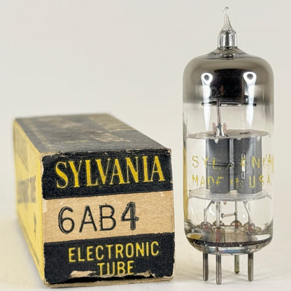 (1) Tested Sylvania 6AB4 Tube with Box Code DA High Mu Triode Vacuum Tube