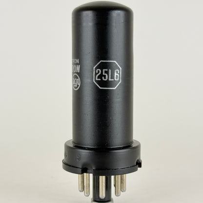 (1) Tested Strong RCA 25L6 Tube with Box Code 57-13 RCA 25L6 Black Metal Tube