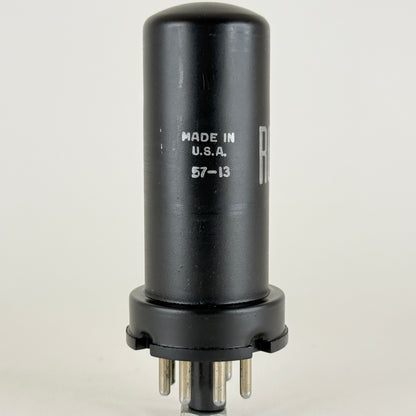 (1) Tested Strong RCA 25L6 Tube with Box Code 57-13 RCA 25L6 Black Metal Tube