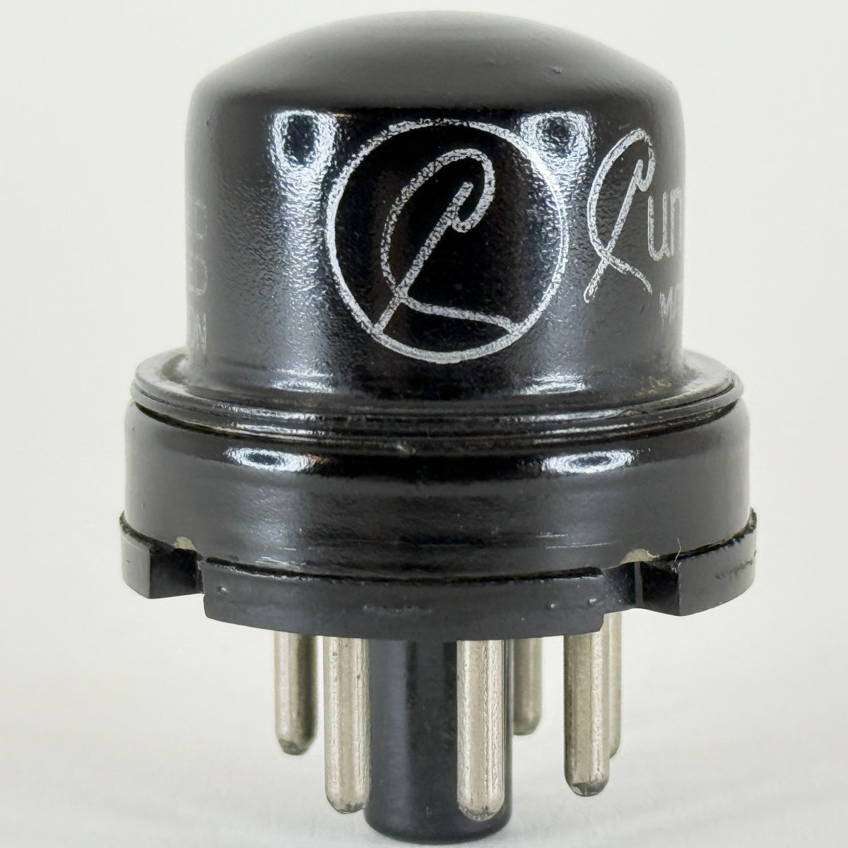(1) Tested Cunningham 6H6 Tube Date Code TE4 Twin Diode Black Metal Vacuum Tube
