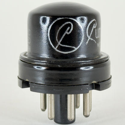 (1) Tested Cunningham 6H6 Tube Date Code TE4 Twin Diode Black Metal Vacuum Tube