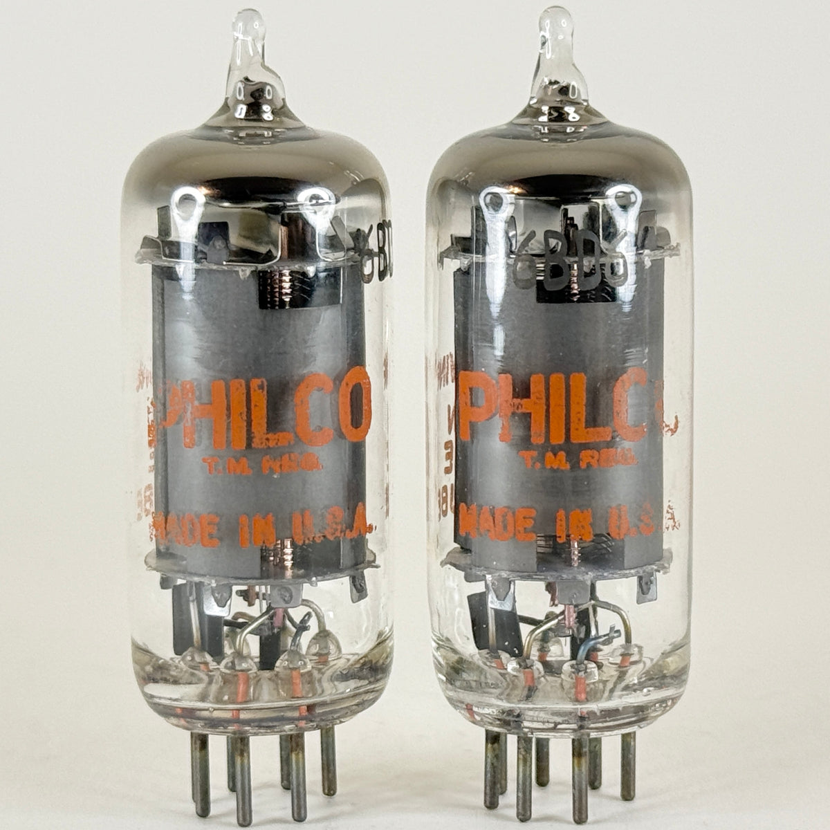 Tested Matched Pair Philco 6BD6 Tubes Remote Cutoff Pentode Vacuum Tubes (a)