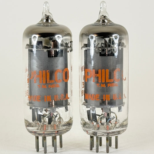 Tested Matched Pair Philco 6BD6 Tubes Codes Remote Cutoff Pentode Tubes (a)
