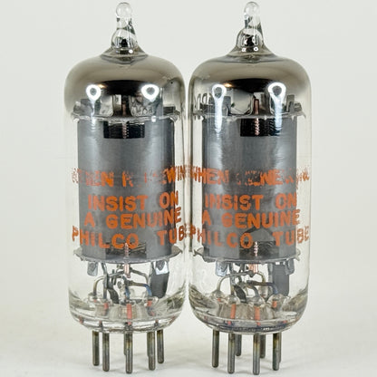 Tested Matched Pair Philco 6BD6 Tubes Remote Cutoff Pentode Vacuum Tubes (a)