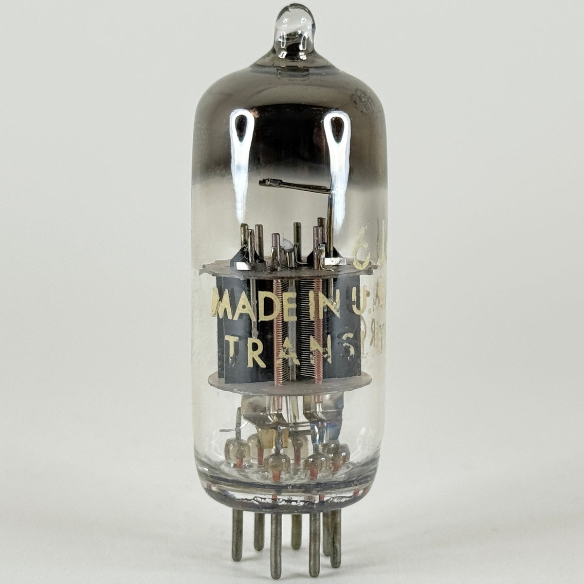 (1) Tested Transleteronic 6J6 Tube Code 60-25 Medium Mu Twin Triode 6J6 Tube