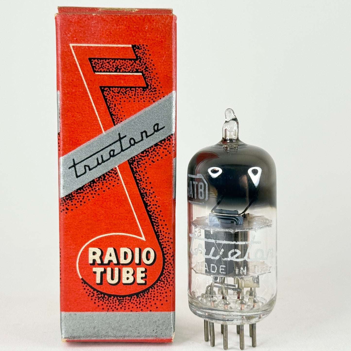 (1) Tested Truetone 6AT8 Tube with Box Code 530 Triode Pentode Converter Tube