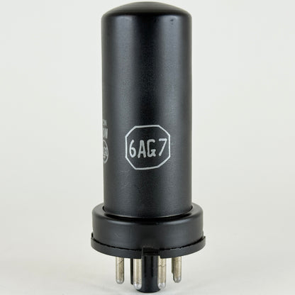 (1) Tested Strong RCA 6AG7 Tube with Box Date Code 57-22 Black Metal Tube (a)