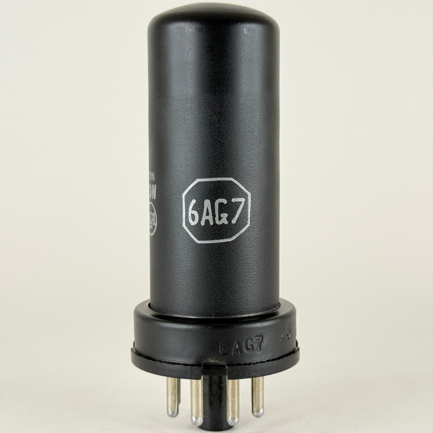 (1) Tested Strong RCA 6AG7 Tube with Box Date Code 57-22 Black Metal Tube (b)