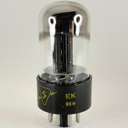 (1) Tested Balanced Sylvania 6SN7GTB Tube Black Plates Chrome Dome Code EK BEW 6SN7GT