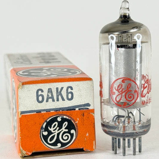 (1) Tested Strong GE 6AK6 Tube Red Letters with Box Code 62-48 General Electric Pentode Tube