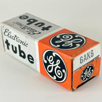 (1) Tested Strong GE 6AK6 Tube Red Letters with Box Code 62-48 General Electric Pentode Tube