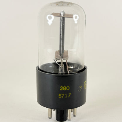 (1) Tested Raytheon 6X5GT Tube Date Code 5717 6X5 GT Full Wave Rectifier Tube