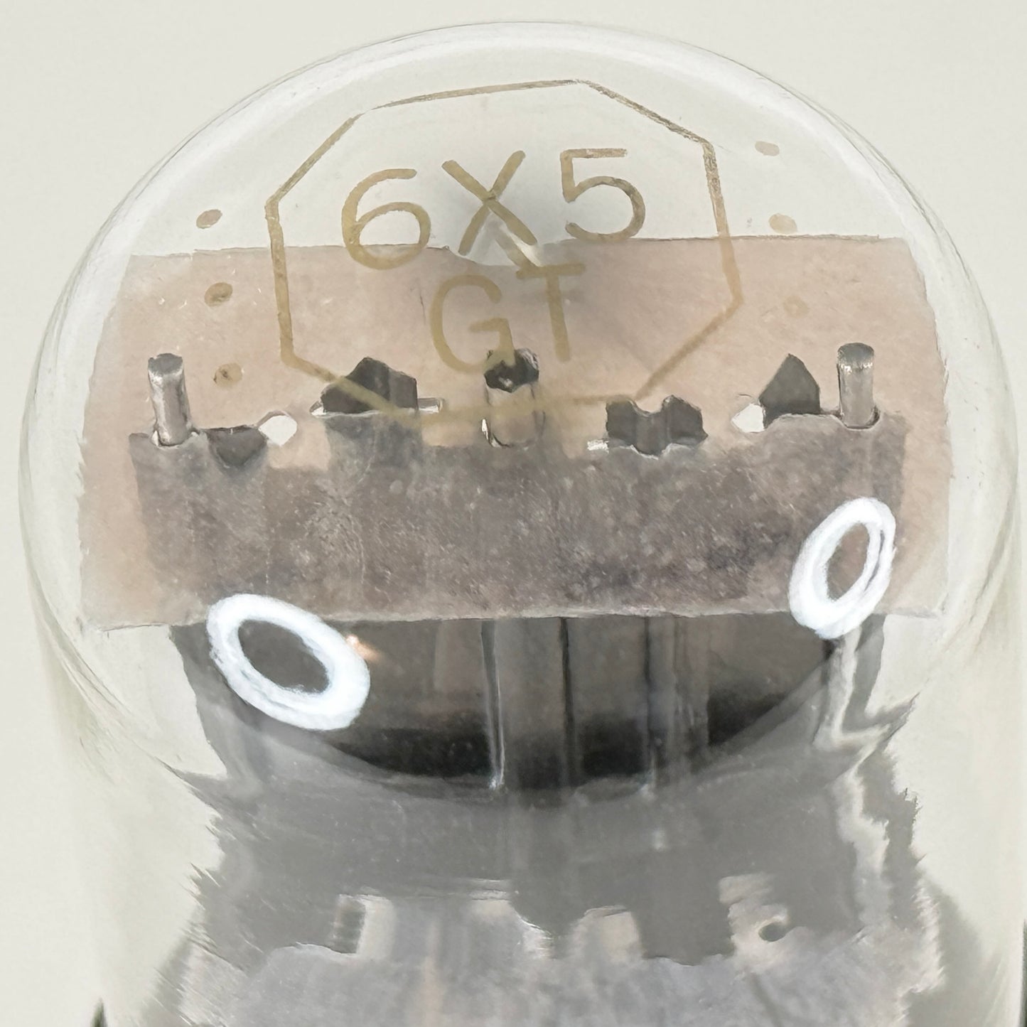 (1) Tested Raytheon 6X5GT Tube Date Code 5717 6X5 GT Full Wave Rectifier Tube