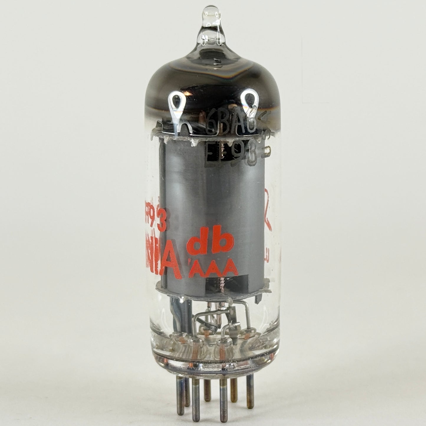 (1) Tested Sylvania 6BA6 EF93 Tube Red Letters with Box Code db AAA Pentode Tube