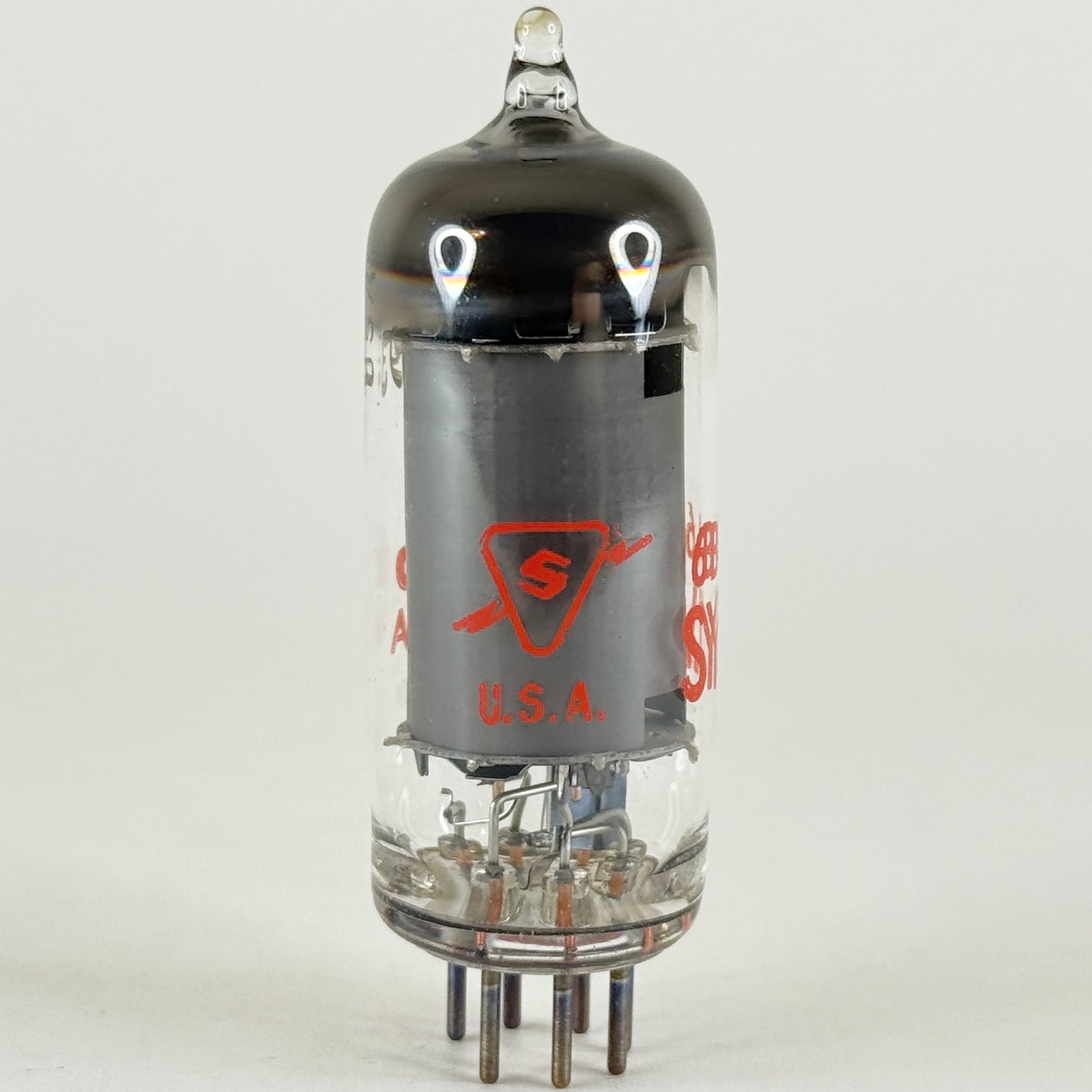 (1) Tested Sylvania 6BA6 EF93 Tube Red Letters with Box Code db AAA Pentode Tube