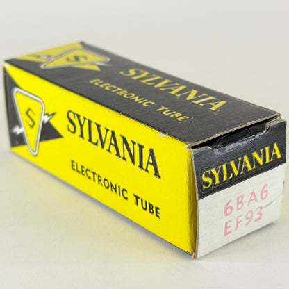 (1) Tested Sylvania 6BA6 EF93 Tube Red Letters with Box Code db AAA Pentode Tube