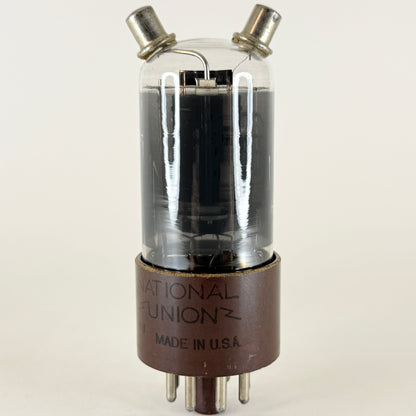 (1) Tested National Union 2C26 Tube Date Code HU Top Caps Brown Base Triode Tube