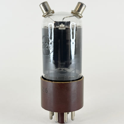 (1) Tested National Union 2C26 Tube Date Code HU Top Caps Brown Base Triode Tube