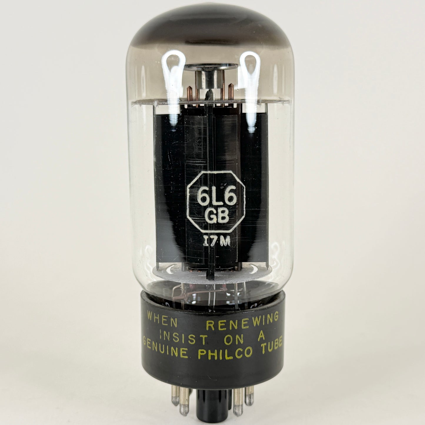 (1) Tested Philco 6L6GB Tube Date Code 5801 Sylvania EIA 6L6 GB Beam Power Tube