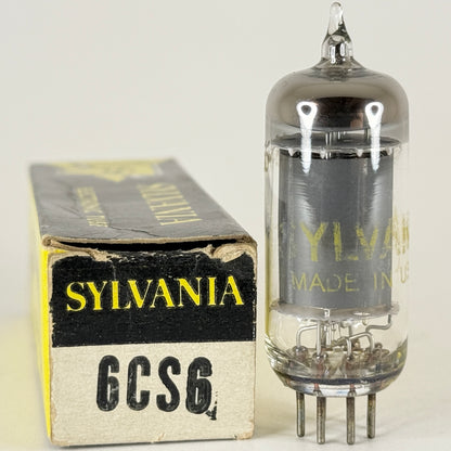 (1) Tested Strong Sylvania 6CS6 Tube with Box Date Code ig JAM Heptode Tube