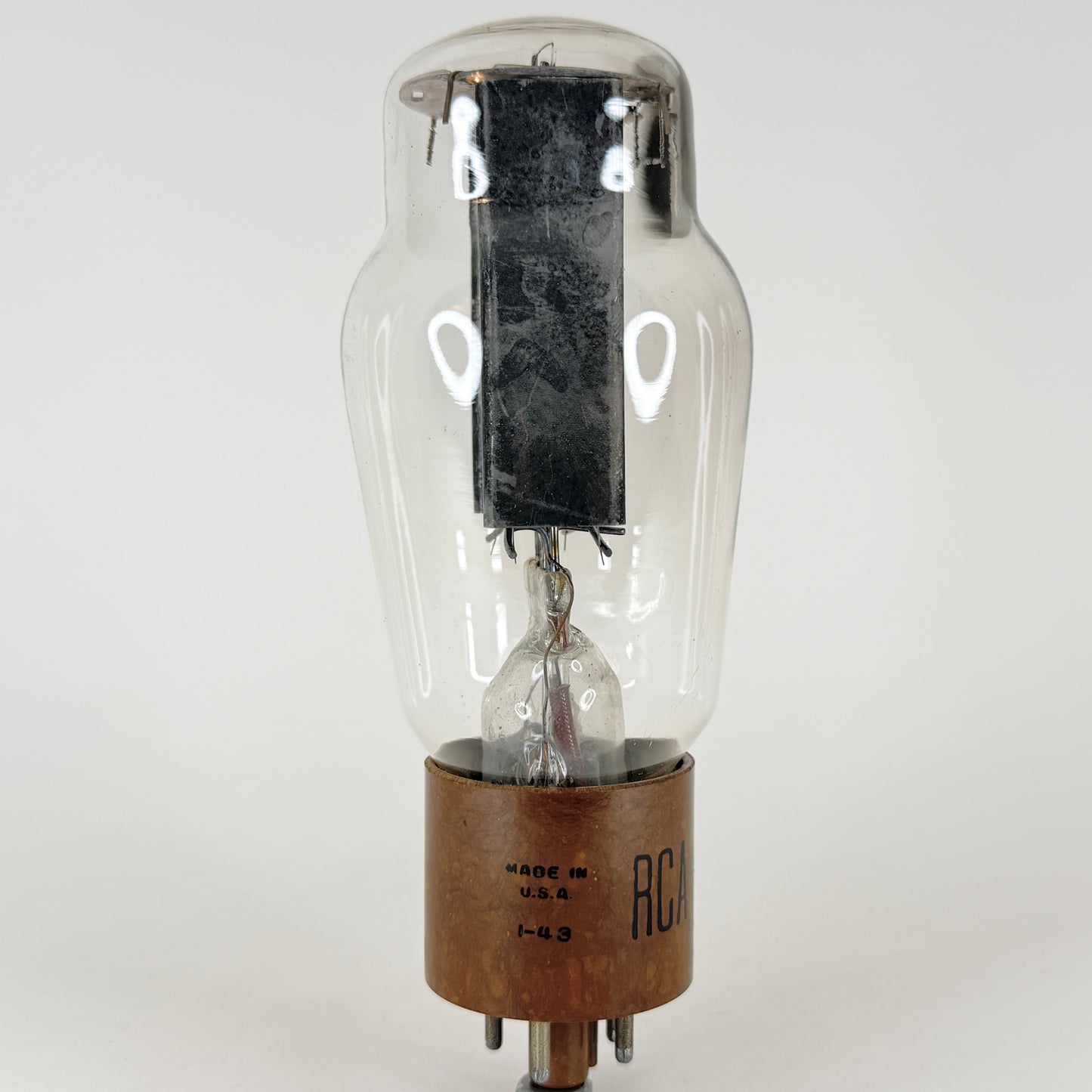 (1) Tested RCA 5R4GY Tube Rare Top Side Getter with Pac Man Mica Code 1-43 (b)