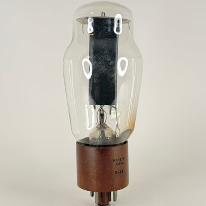(1) Tested RCA 5R4GY Tube Date Code 2-13 Hanging Filament Single Square Getter